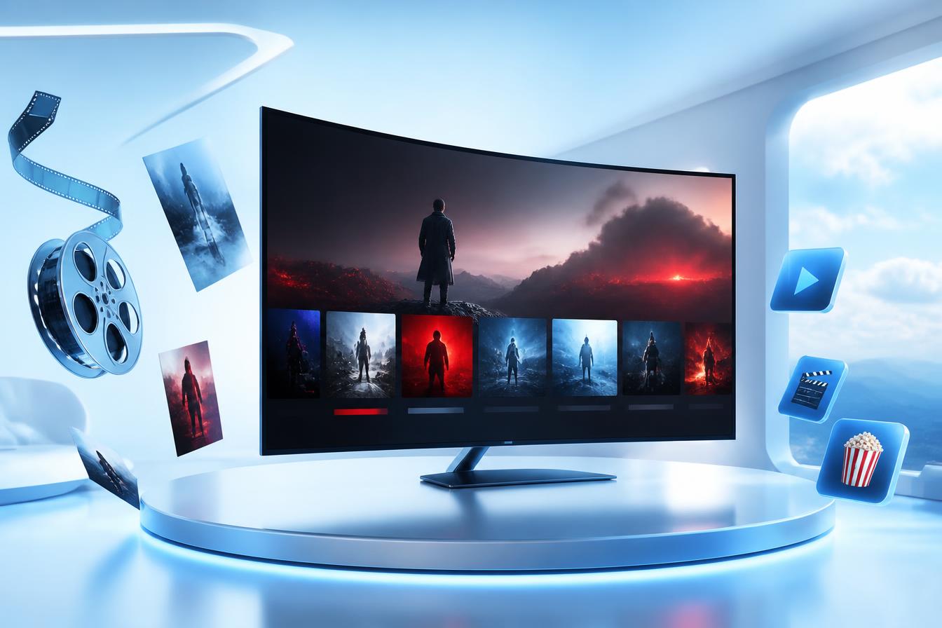 Visuel streaming Netflix sur un écran moderne avec ambiance DERO DIGITAL